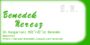 benedek meresz business card